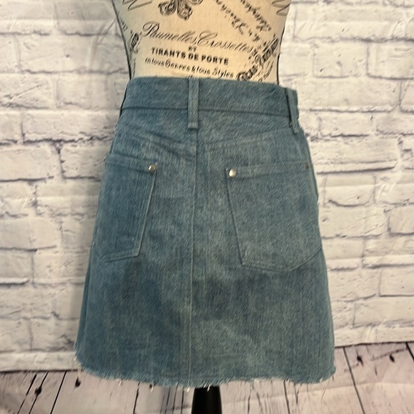Rag & Bone Double Blues Denim Jean Skirt Size 25 Pockets Moss - Picture 4 of 9
